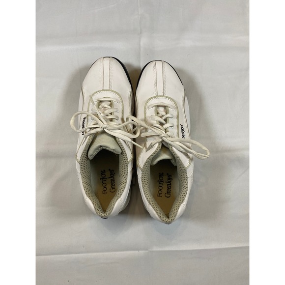 FootJoy GreenJoys White Leather Golf Shoes Women's Size 8.5 Spiked - Picture 3 of 11